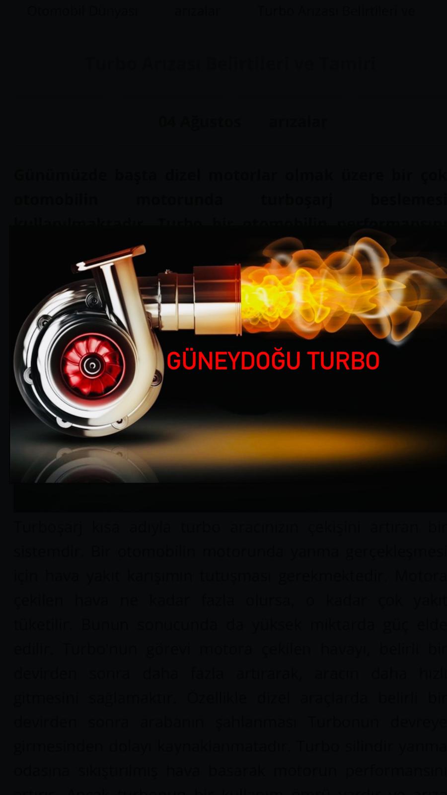 Nizip turbo tamiri ve bakım